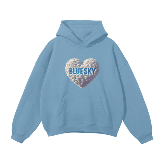 Blue Sky Oversized Fleece Hoodie